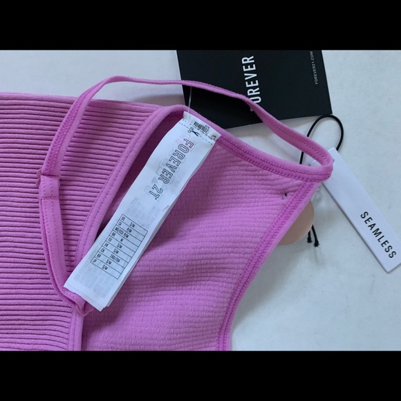 Forever 21 Sport Bra Long Line Violet Purple Pink - Picture 5 of 9